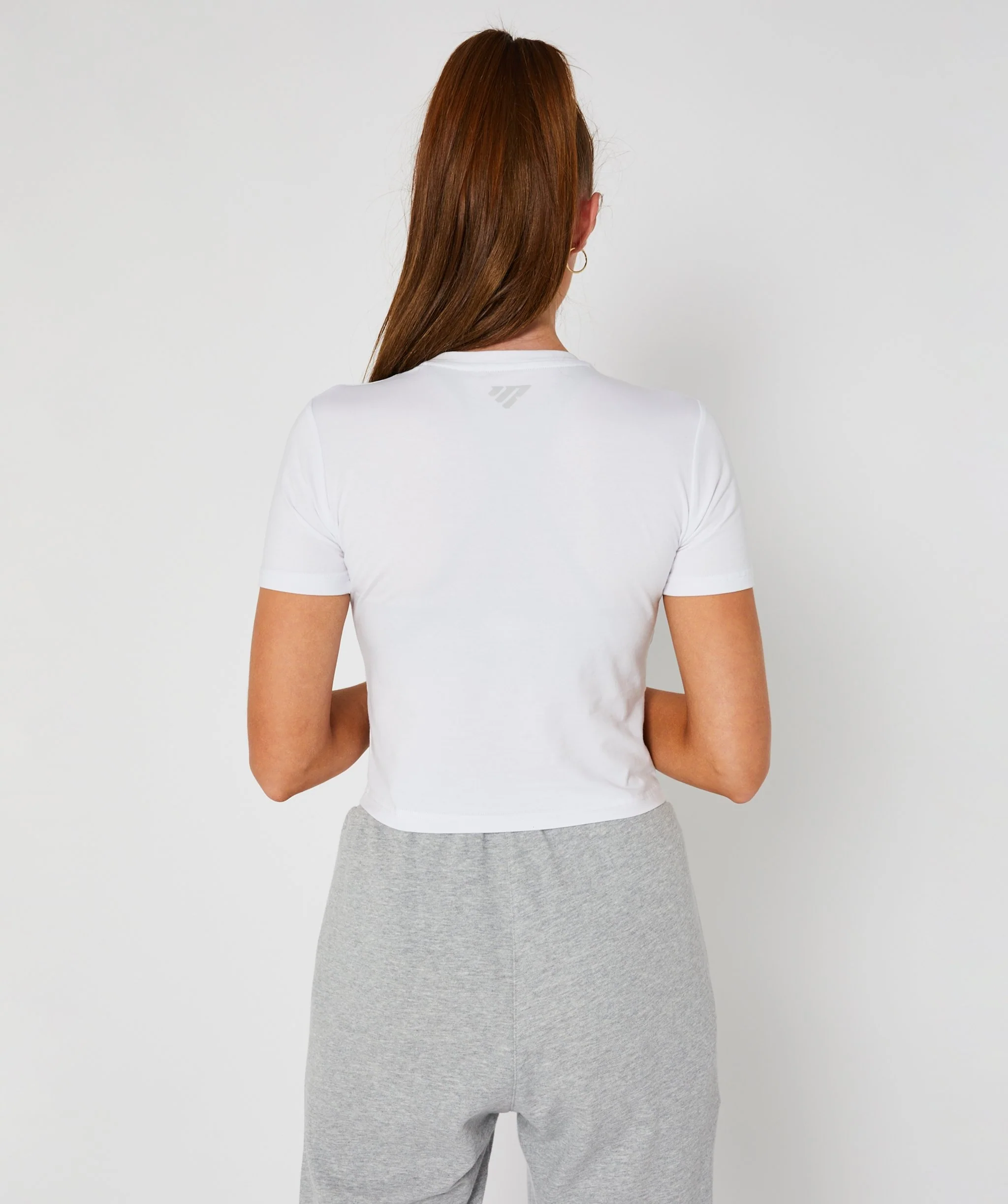 Core Crop Fitted Tee (White) by OneMoreRep - Image 13