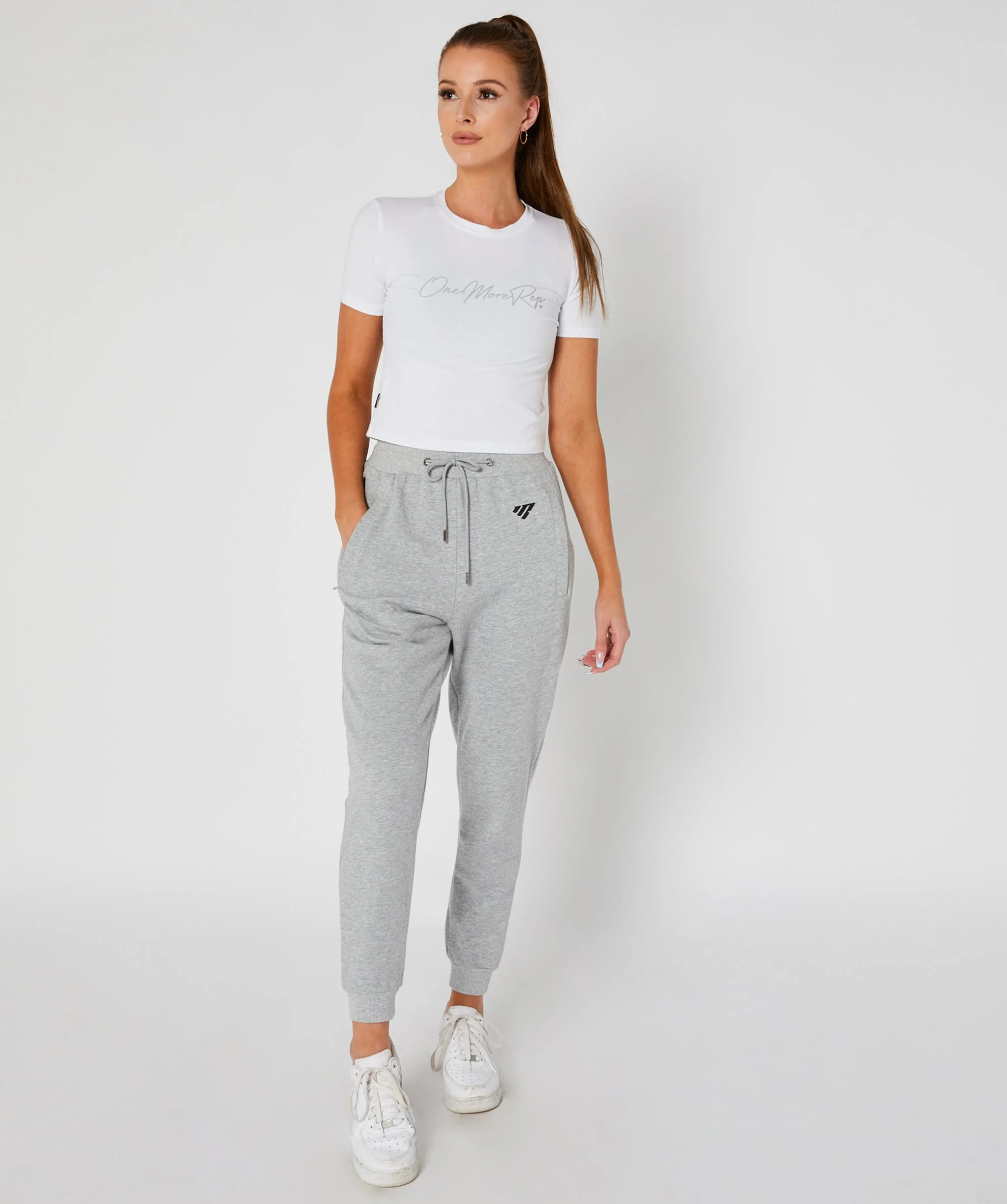 Core Crop Fitted Tee (White) by OneMoreRep - Image 4