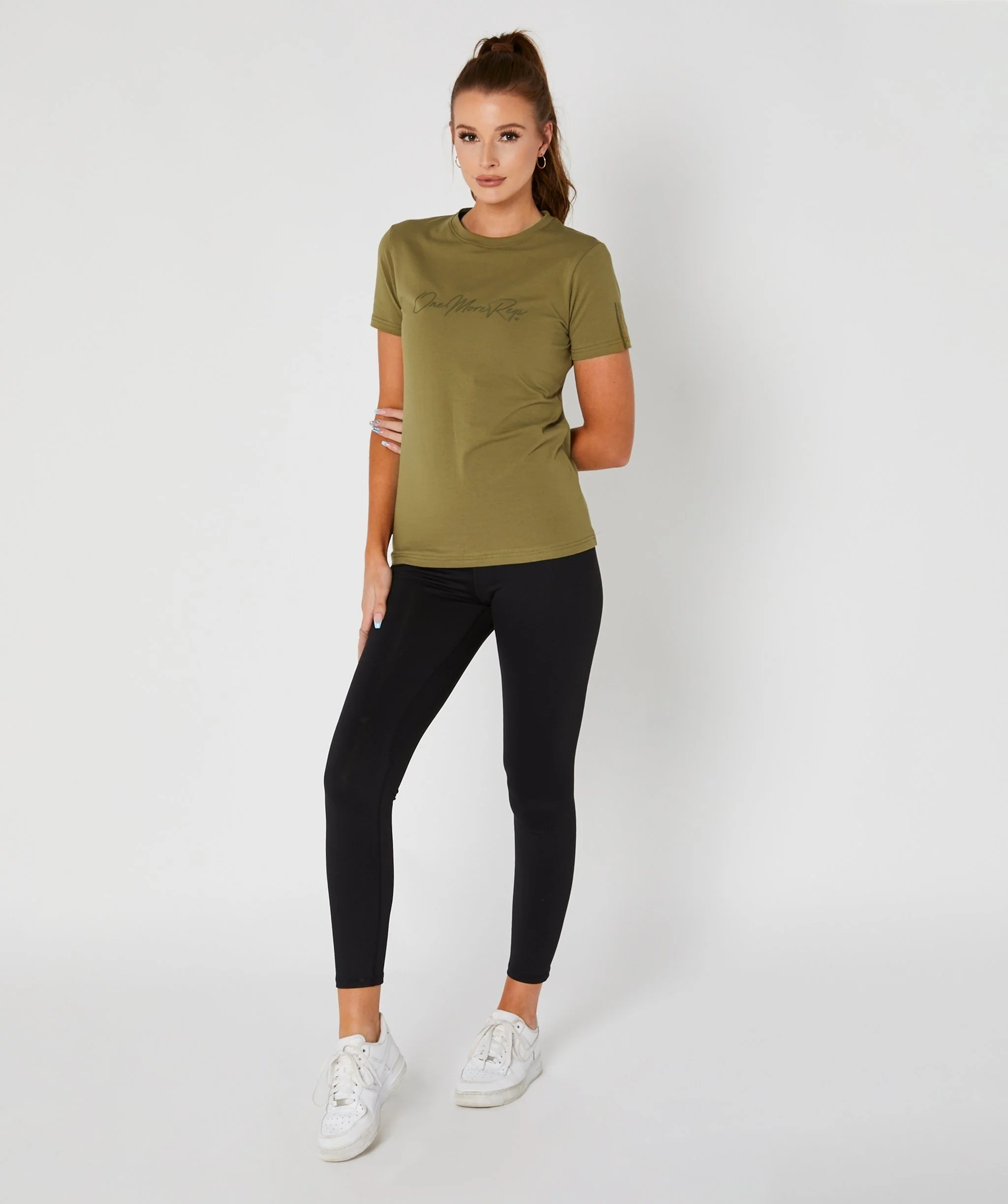 Core Fitted Tee (Khaki) by OneMoreRep - Image 14