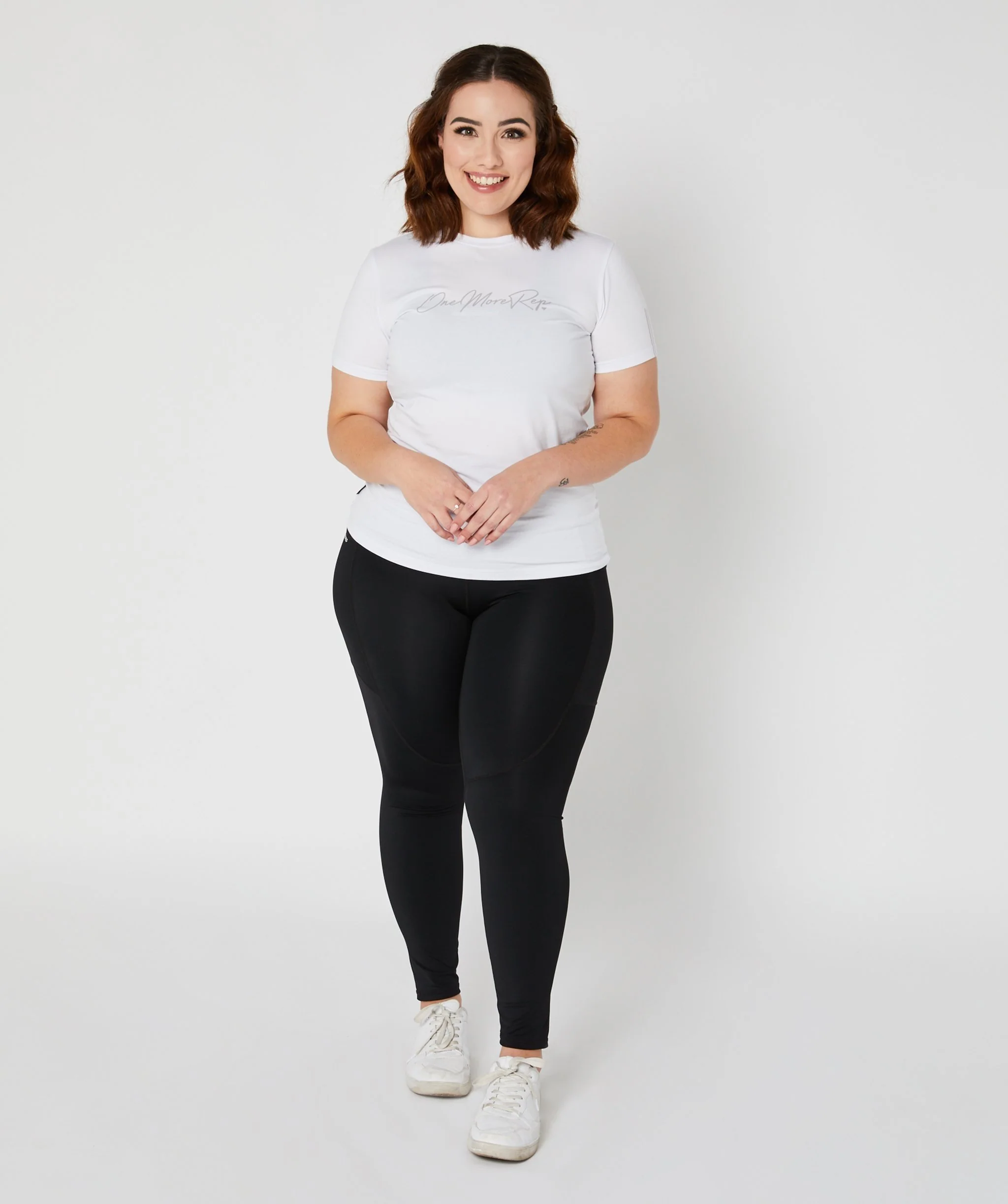 Core Fitted Tee (White) by OneMoreRep - Image 5