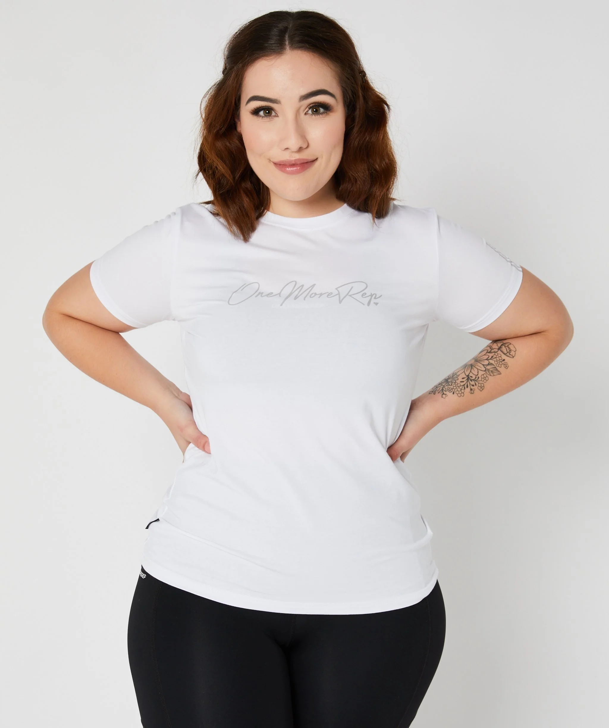 Core Fitted Tee (White) by OneMoreRep - Image 8