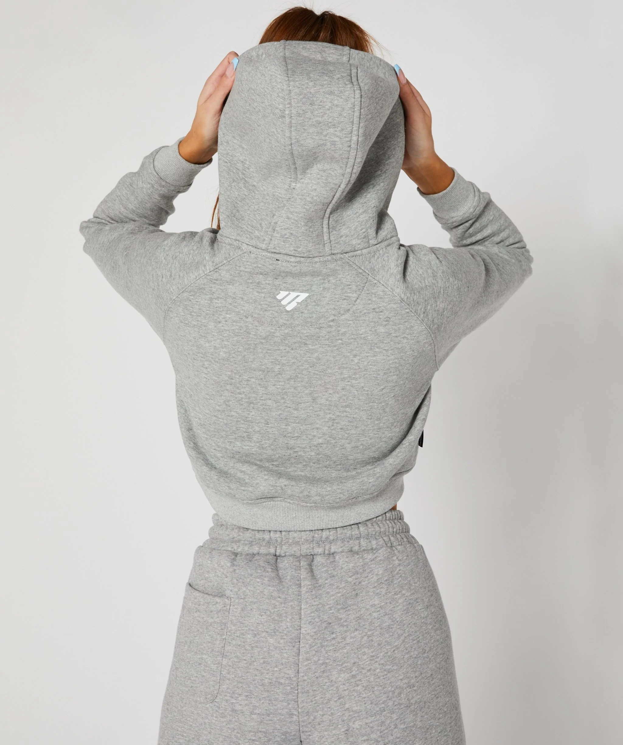 Crop Pullover Hoodie (Grey) by OneMoreRep - Image 2