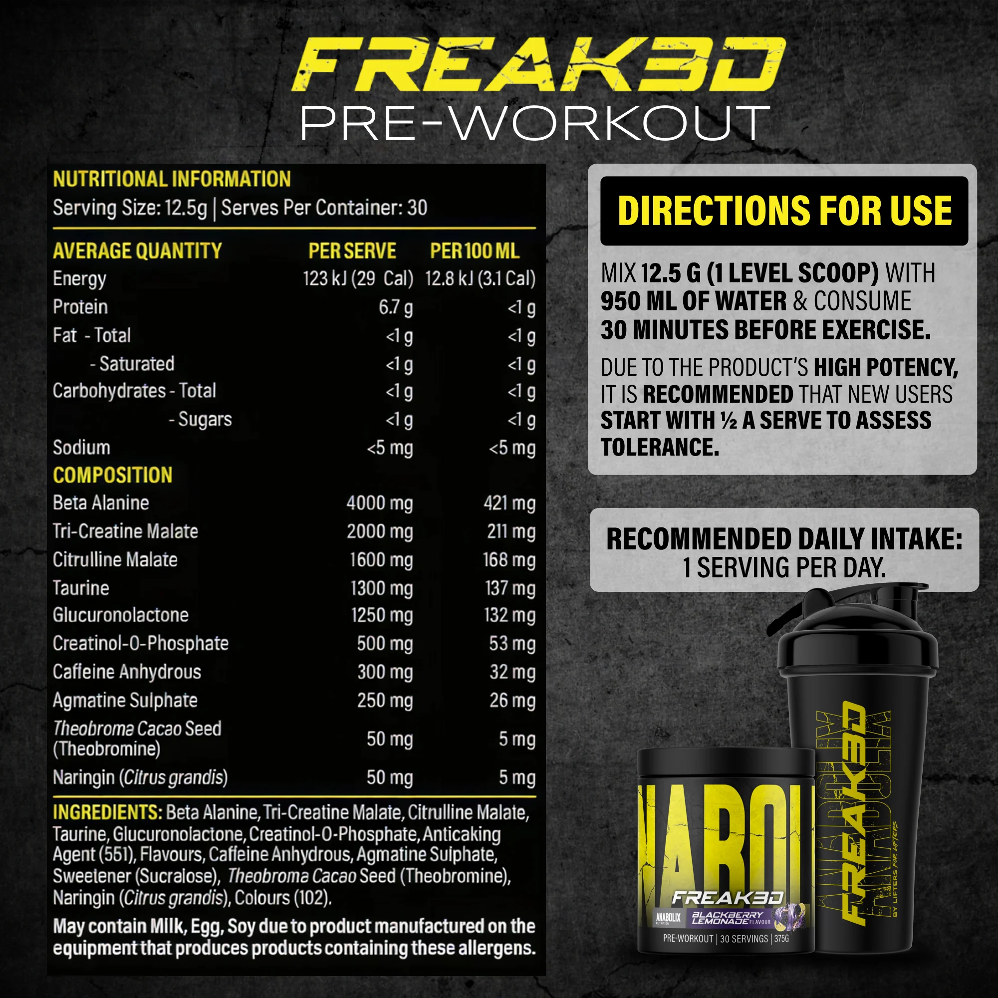 Freak3d Pre-Workout by Anabolix Nutrition - Image 19
