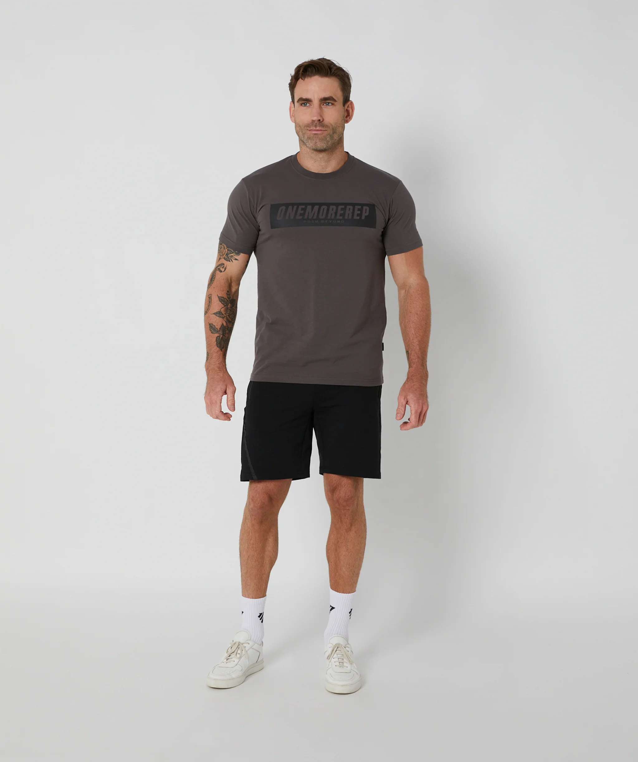 Iconic Block Tee (Charcoal) by OneMoreRep - Image 2