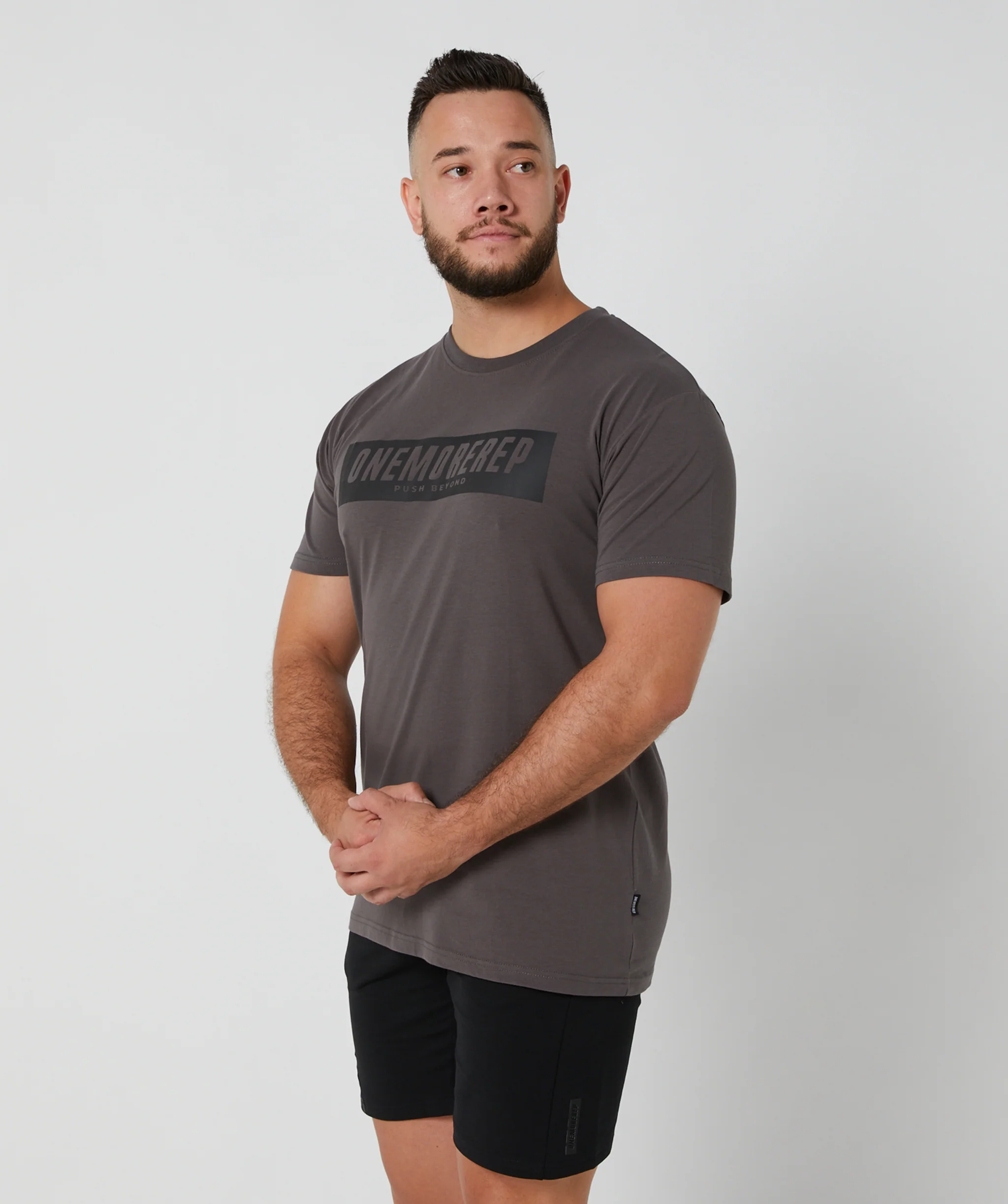 Iconic Block Tee (Charcoal) by OneMoreRep - Image 7