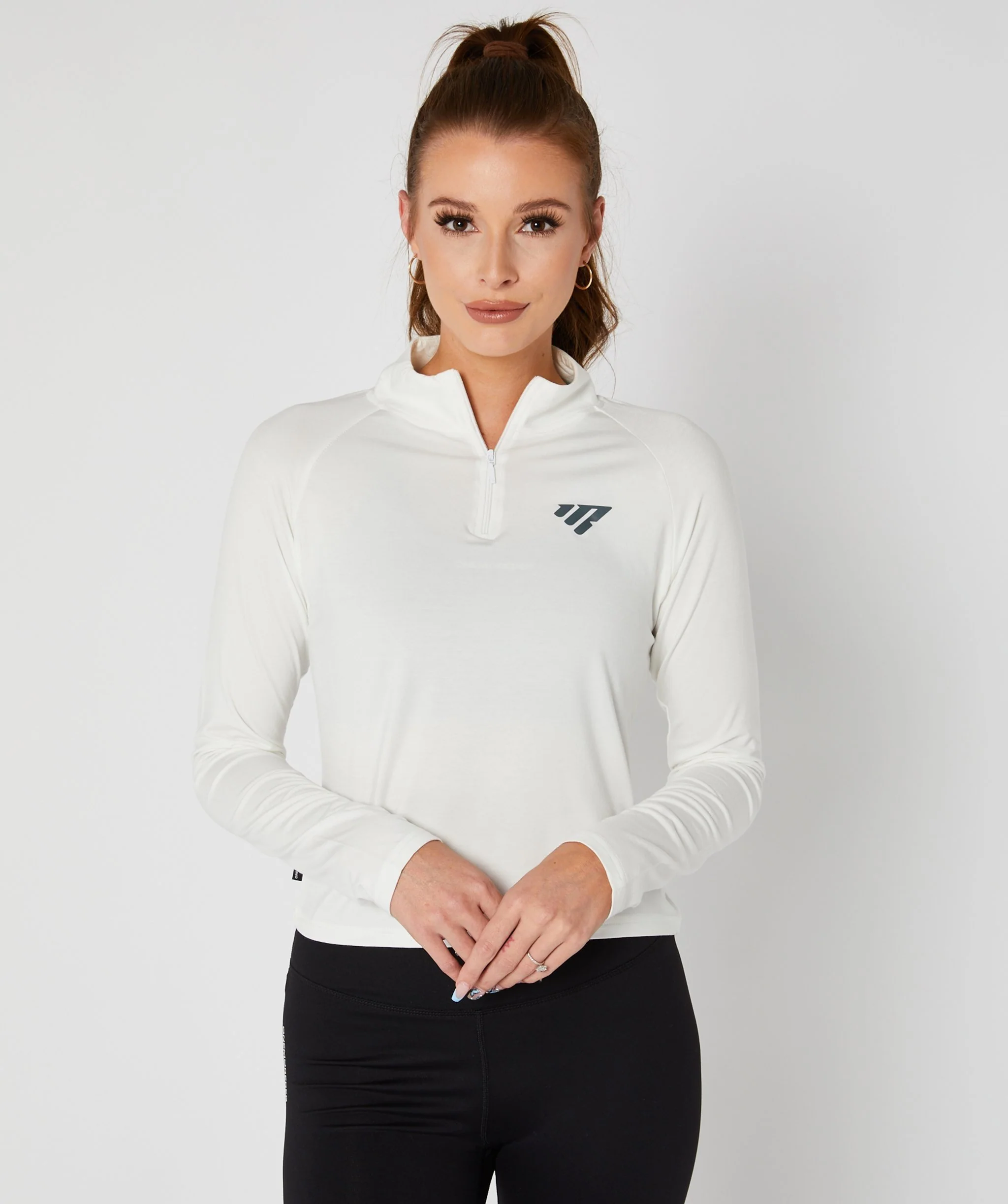 Lightweight Crop 1/4 Zip Jacket (White) by OneMoreRep - Image 5
