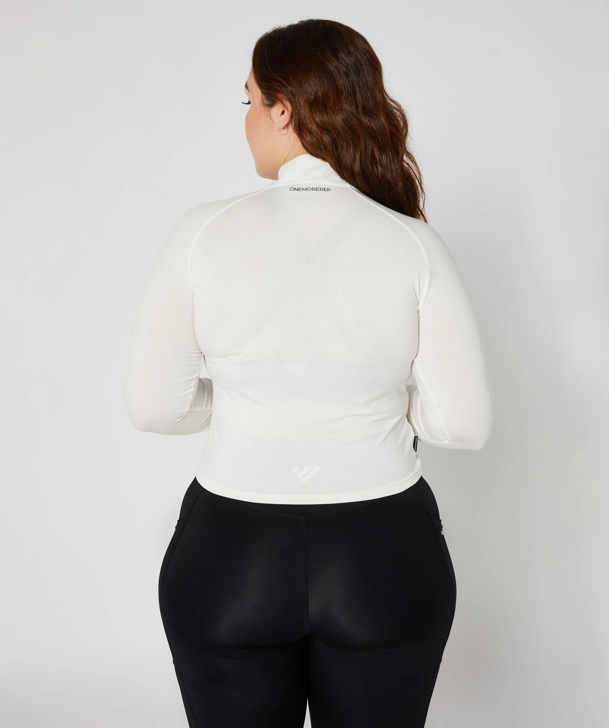 Lightweight Crop 1/4 Zip Jacket (White) by OneMoreRep - Image 7