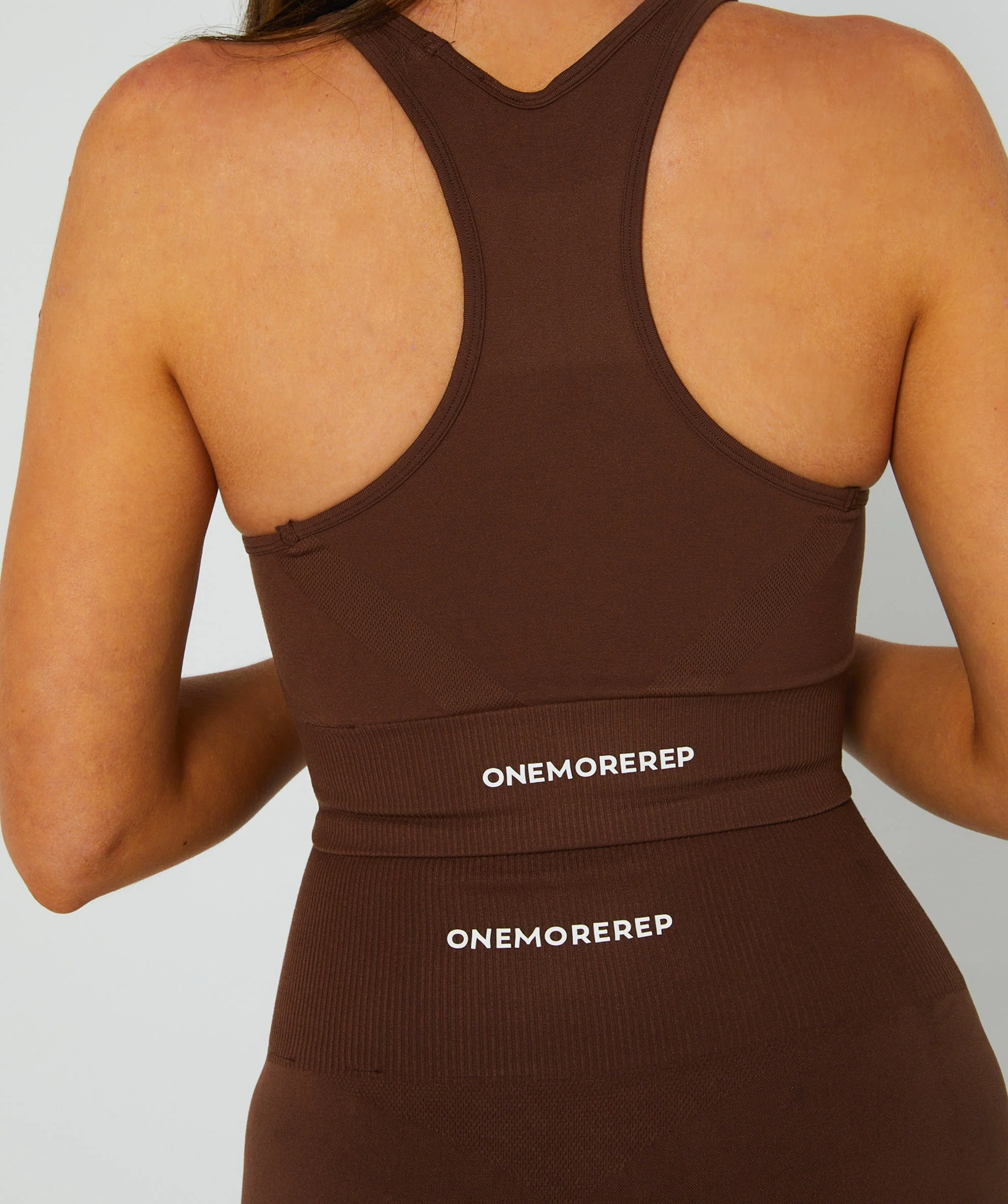 Luxe Seamless Sports Bra (Espresso) by OneMoreRep - Image 3