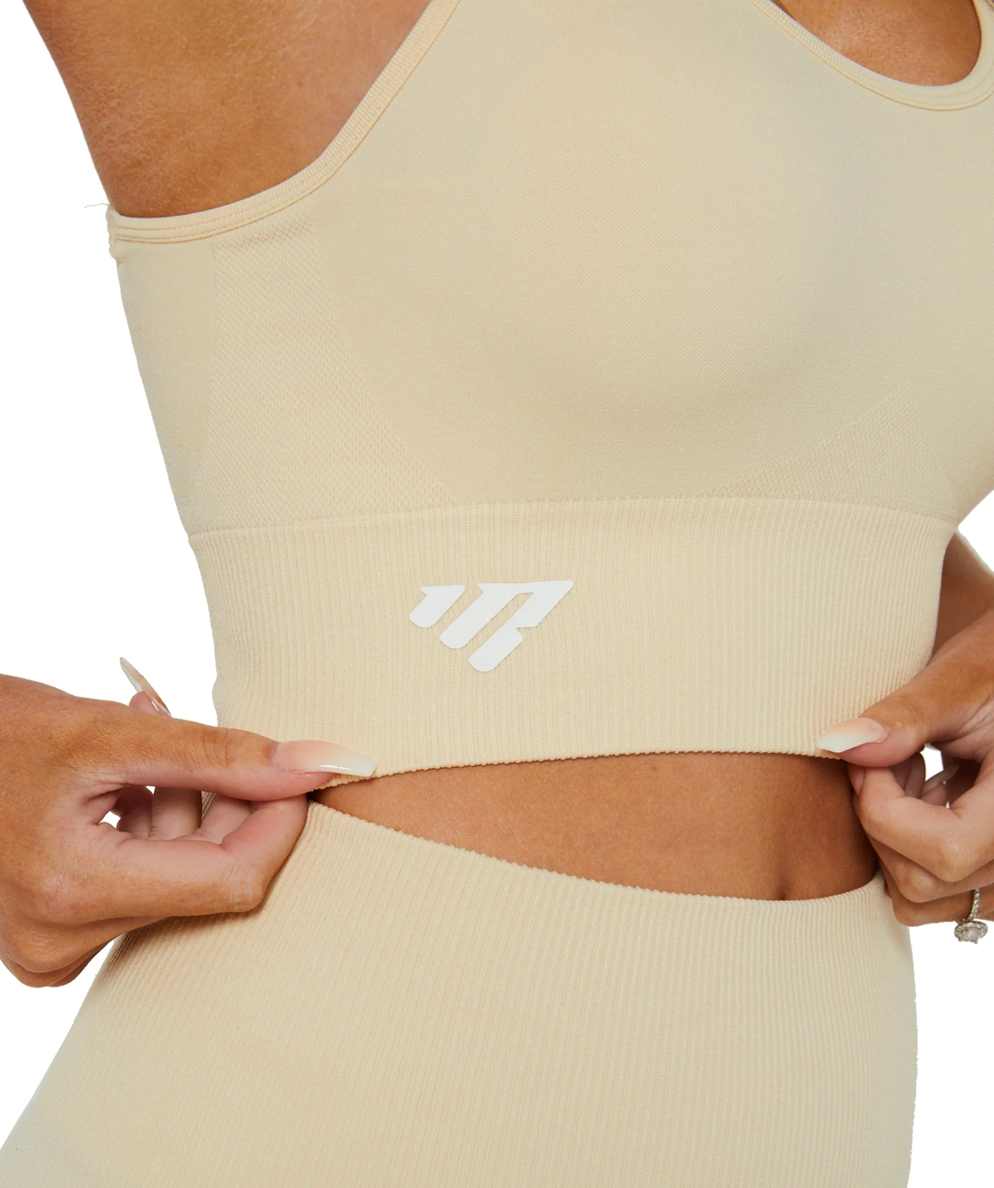 Luxe Seamless Sports Bra (Latte) by OneMoreRep - Image 2