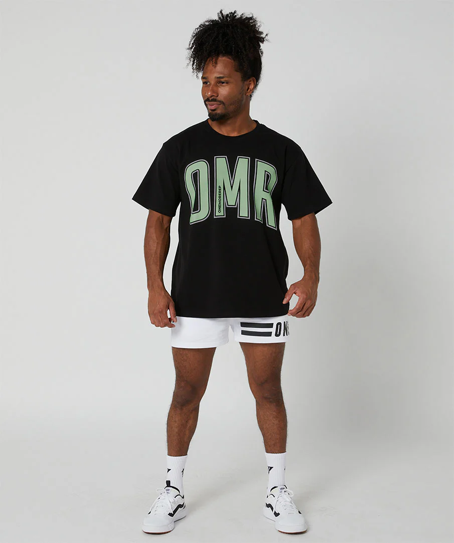 Oversized Pump Unisex Tee Black/Sage by OneMoreRep - Image 7