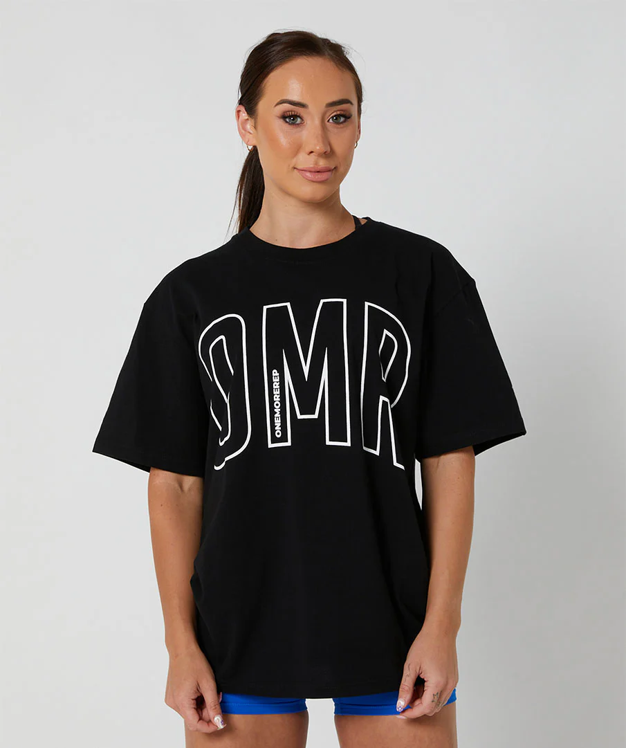 Oversized Pump Unisex Tee Black/White by OneMoreRep