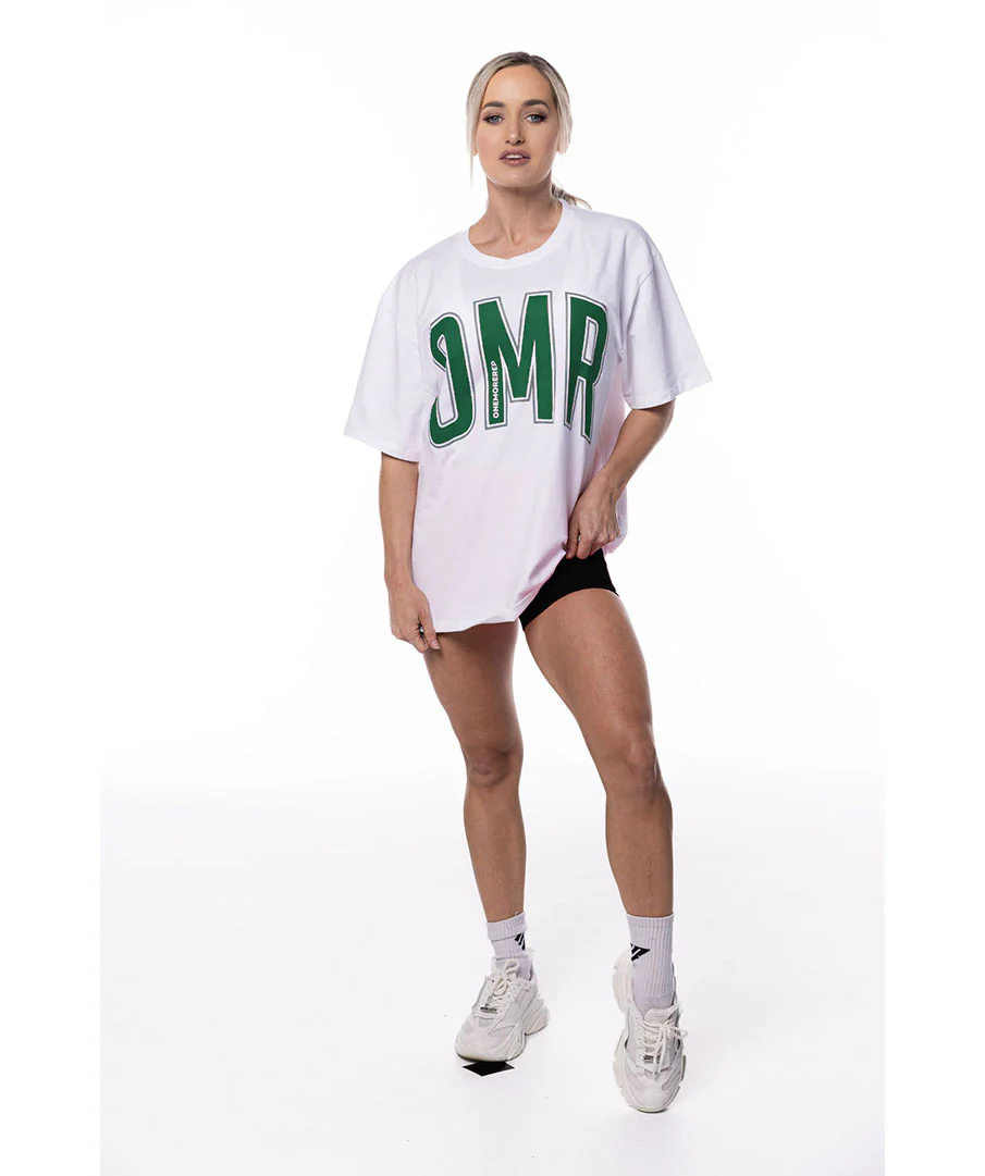 Oversized Pump Unisex Tee White/Forest by OneMoreRep - Image 6