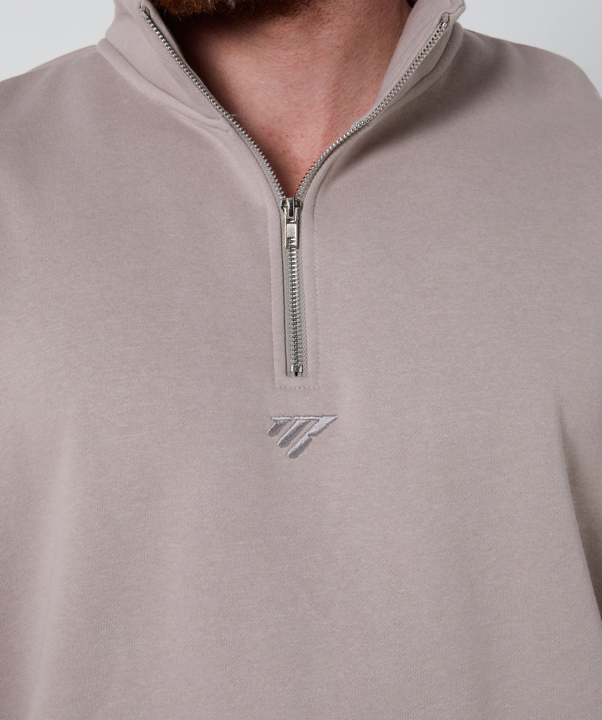 Strength Club Oversize Zip Jumper Stone by OneMoreRep - Image 13