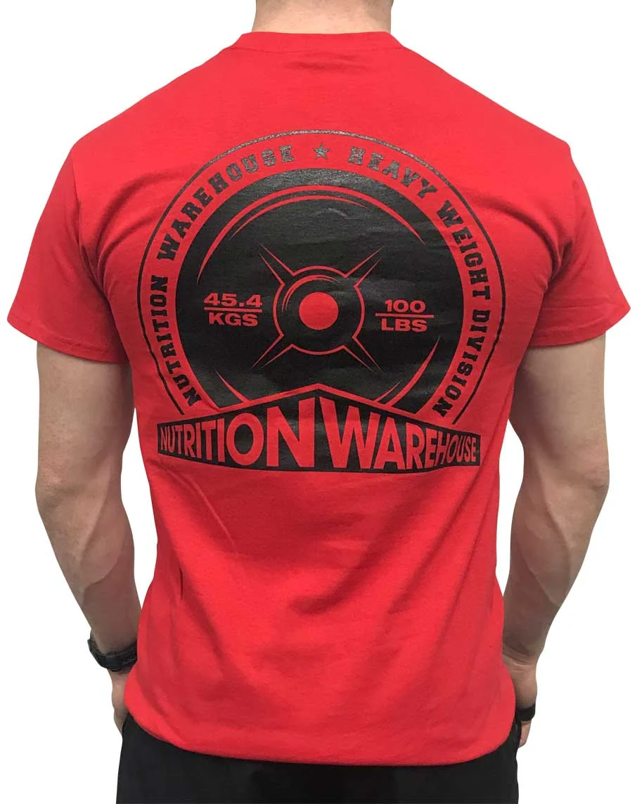 Training T-Shirt - Red (Heavy Weight Division) by Nutrition Warehouse